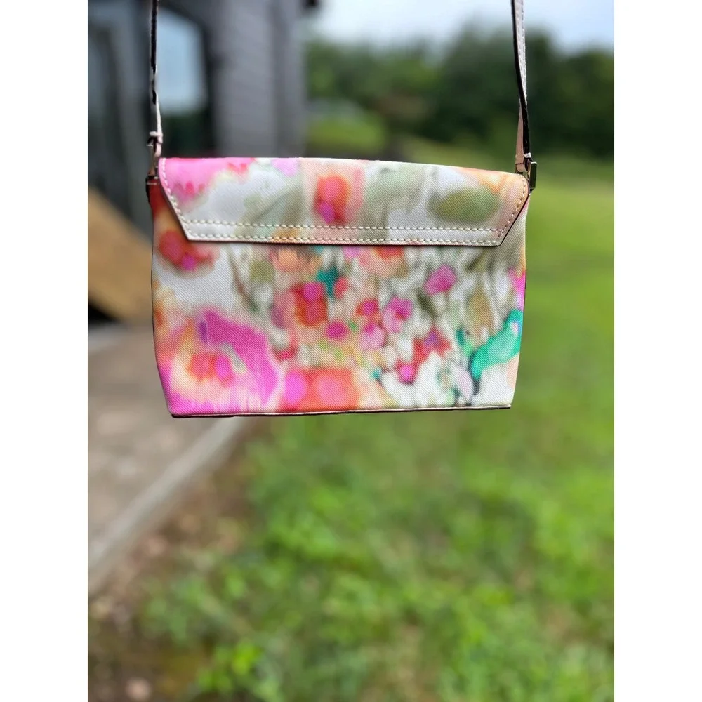 Kate Spade Bag Grant Street Sally Crossbody Pink Pastel Watercolor Floral Small